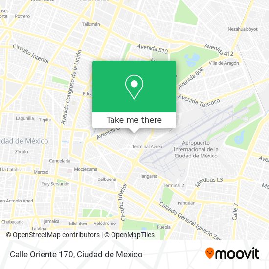 Calle Oriente 170 map