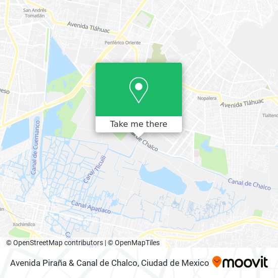 Mapa de Avenida Piraña & Canal de Chalco