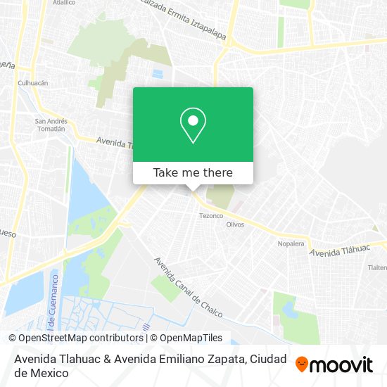 Mapa de Avenida Tlahuac & Avenida Emiliano Zapata