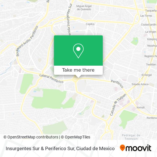 Insurgentes Sur & Periferico Sur map