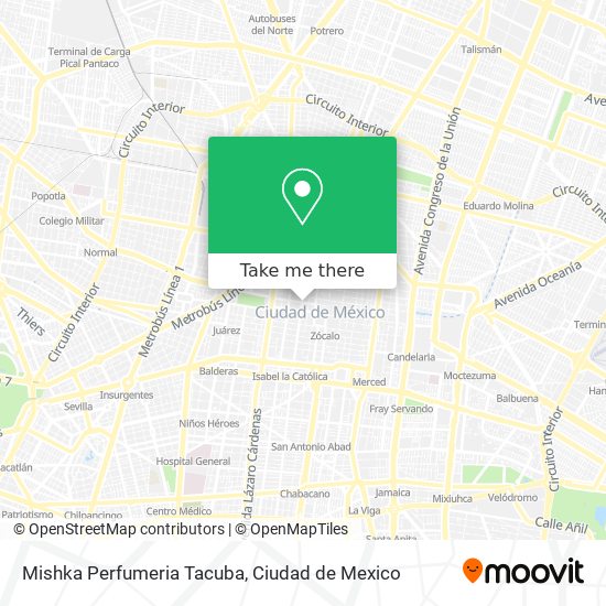 Mishka Perfumeria Tacuba map