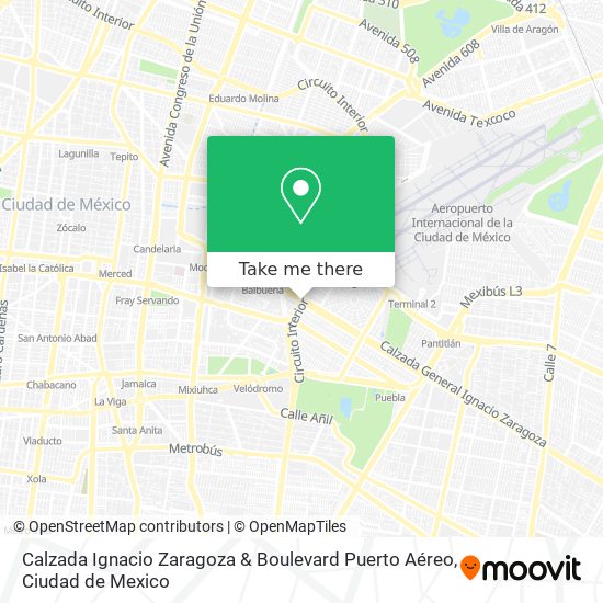 Calzada Ignacio Zaragoza & Boulevard Puerto Aéreo map