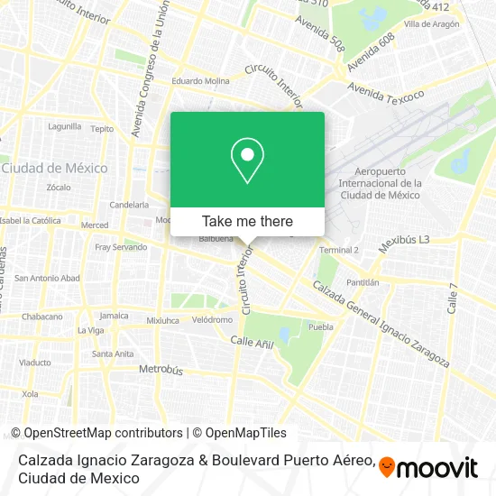 Mapa de Calzada Ignacio Zaragoza & Boulevard Puerto Aéreo