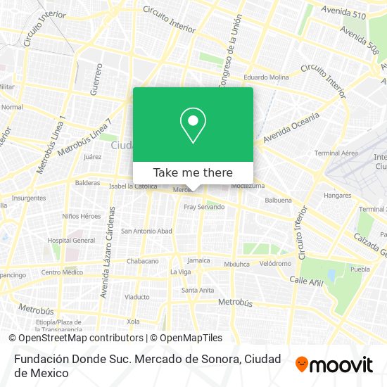 Fundación Donde Suc. Mercado de Sonora map