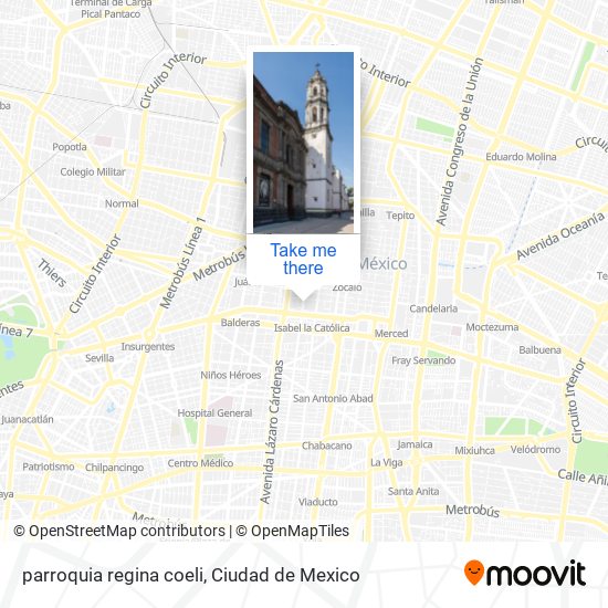 Mapa de parroquia regina coeli