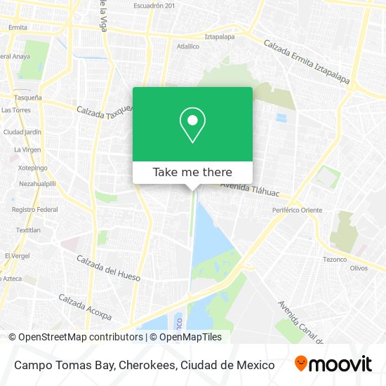 Mapa de Campo Tomas Bay, Cherokees
