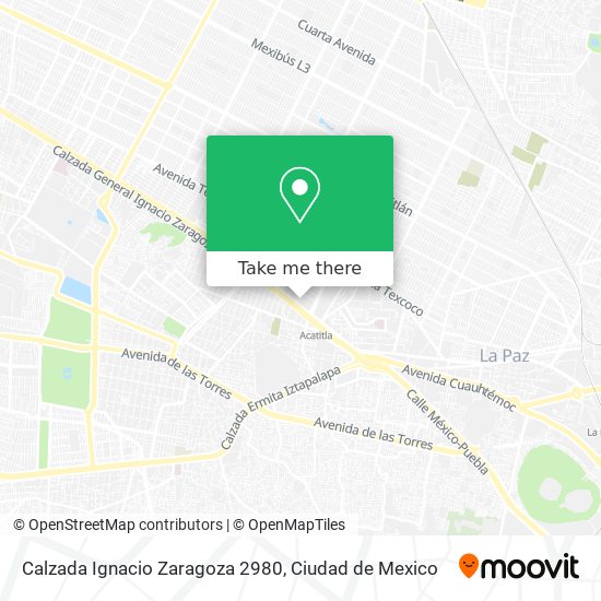 Mapa de Calzada Ignacio Zaragoza 2980