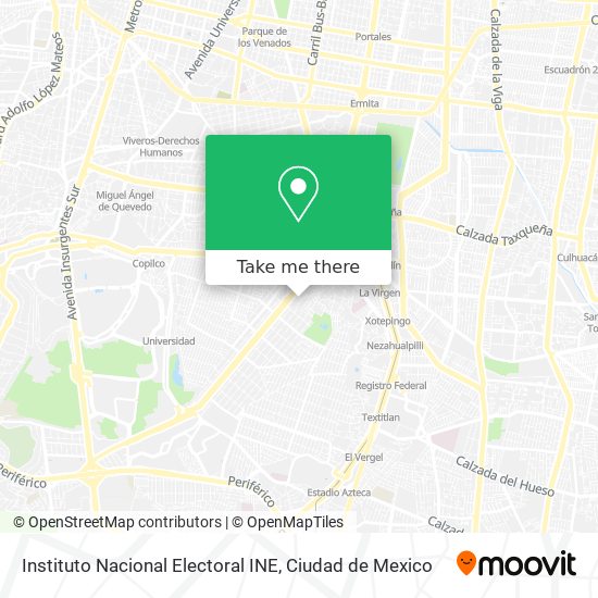 Mapa de Instituto Nacional Electoral INE