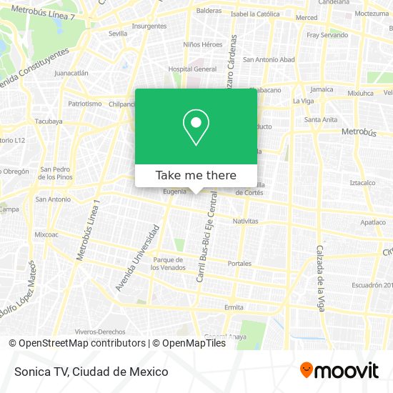 Sonica TV map