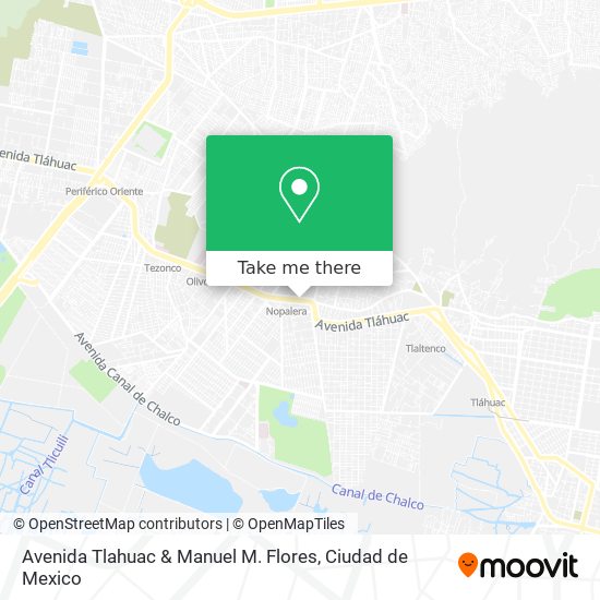 Avenida Tlahuac & Manuel M. Flores map