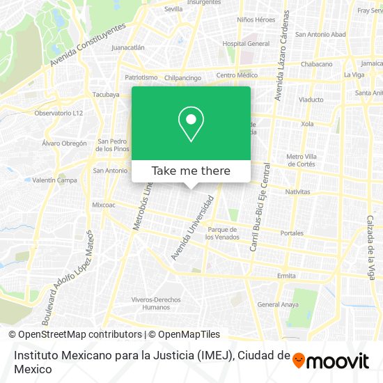 Instituto Mexicano para la Justicia (IMEJ) map