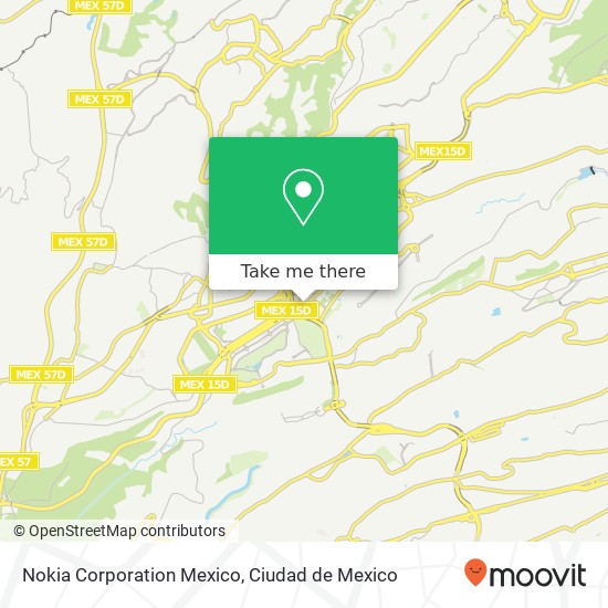 Mapa de Nokia Corporation Mexico