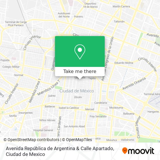 Mapa de Avenida República de Argentina & Calle Apartado