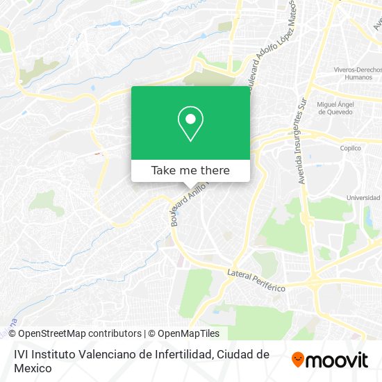 Mapa de IVI Instituto Valenciano de Infertilidad