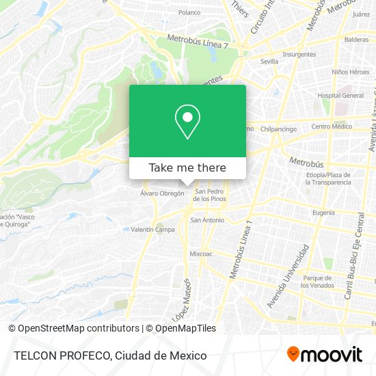 TELCON PROFECO map