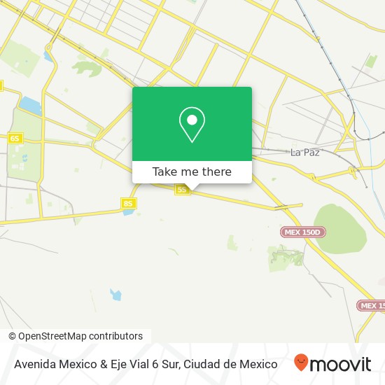 Avenida Mexico & Eje Vial 6 Sur map