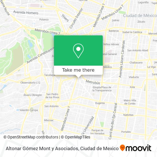 Mapa de Altonar Gómez Mont y Asociados