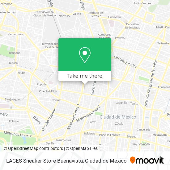 LACES Sneaker Store Buenavista map