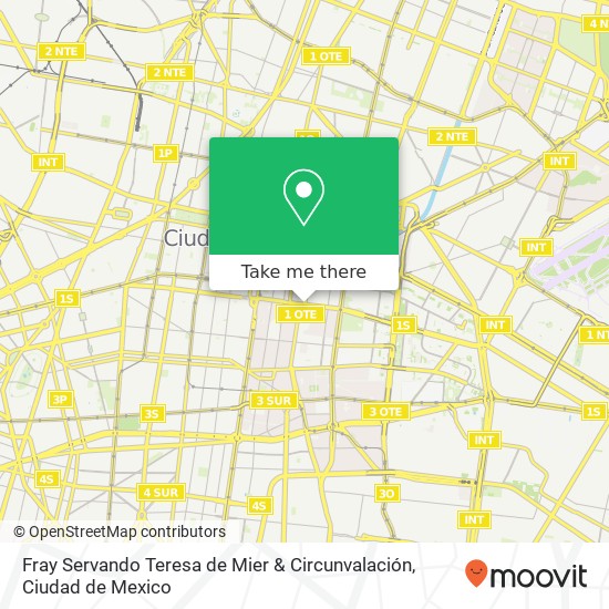 Fray Servando Teresa de Mier & Circunvalación map