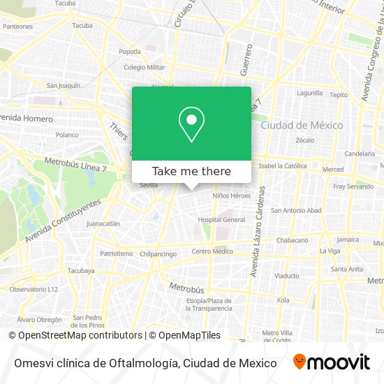 Omesvi clínica de Oftalmología map