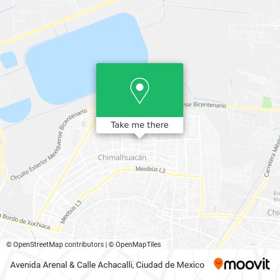 Mapa de Avenida Arenal & Calle Achacalli