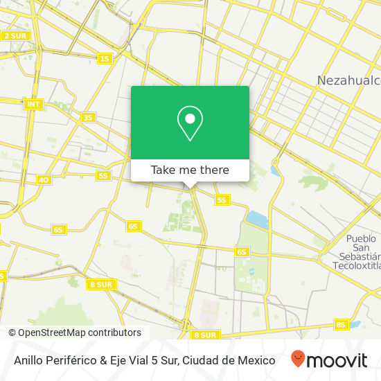 Anillo Periférico & Eje Vial 5 Sur map