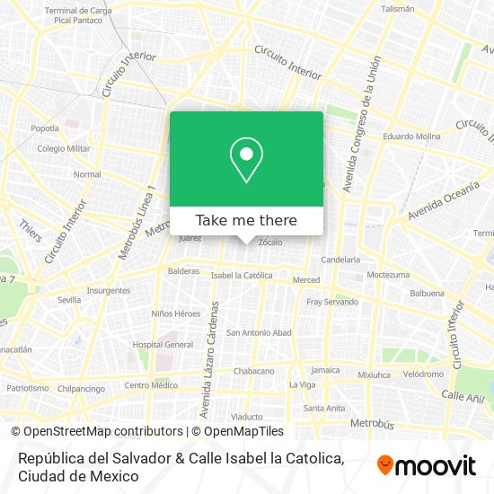 República del Salvador & Calle Isabel la Catolica map