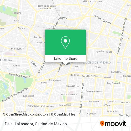 Mapa de De aki al asador