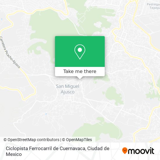 Ciclopista Ferrocarril de Cuernavaca map