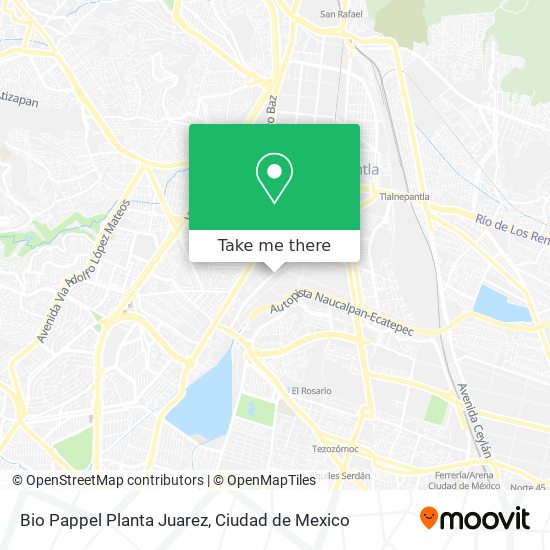 Mapa de Bio Pappel Planta Juarez