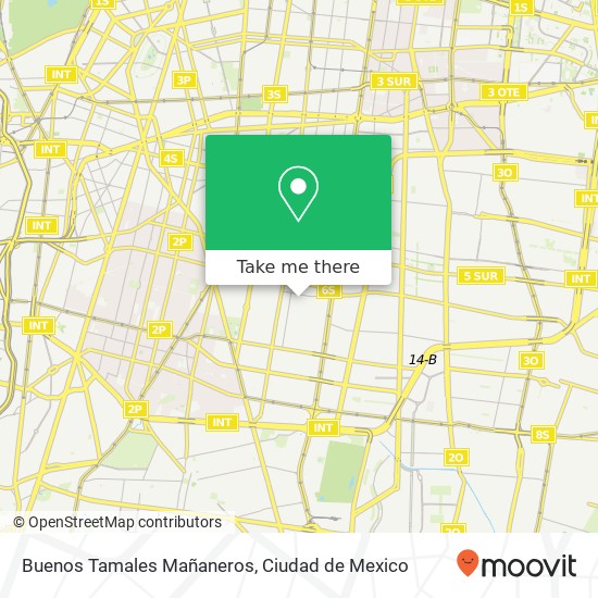 Mapa de Buenos Tamales Mañaneros