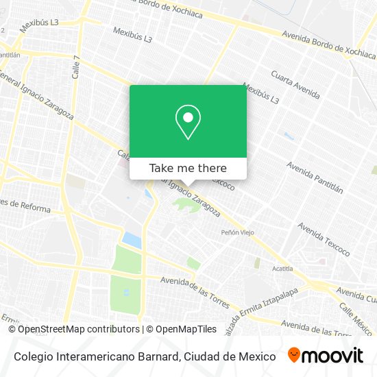 Mapa de Colegio Interamericano Barnard