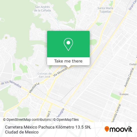 Mapa de Carretera México Pachuca Kilómetro 13.5 SN