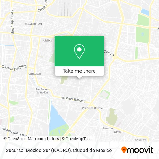 Sucursal Mexico Sur (NADRO) map