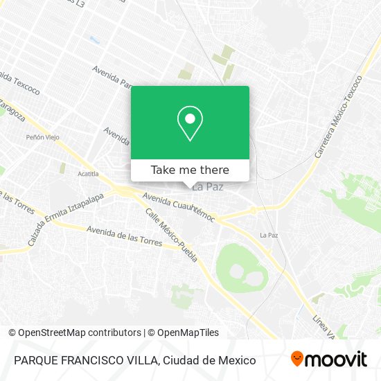 PARQUE FRANCISCO VILLA map