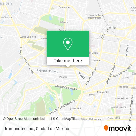 Mapa de Immunotec Inc.