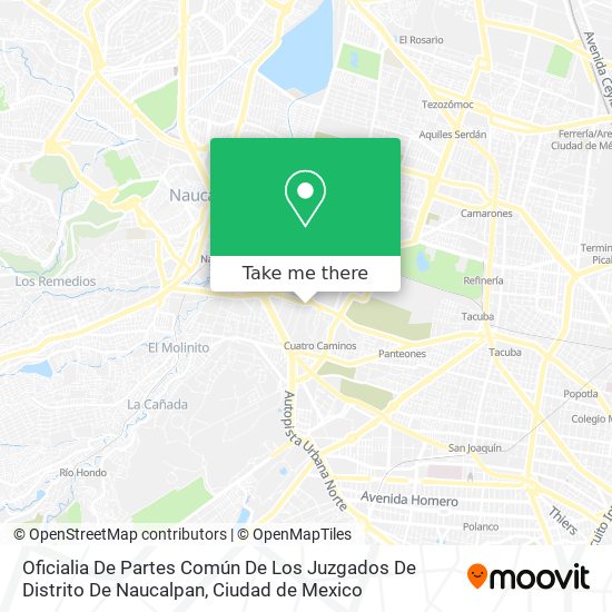 Oficialia De Partes Común De Los Juzgados De Distrito De Naucalpan map