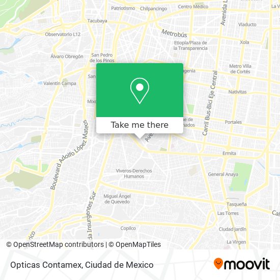 Mapa de Opticas Contamex