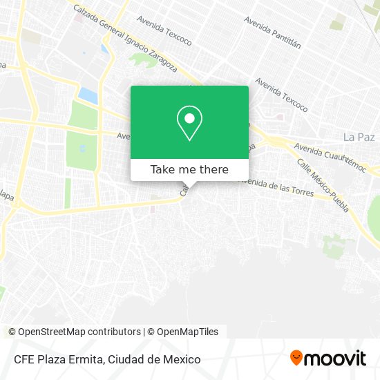 CFE Plaza Ermita map