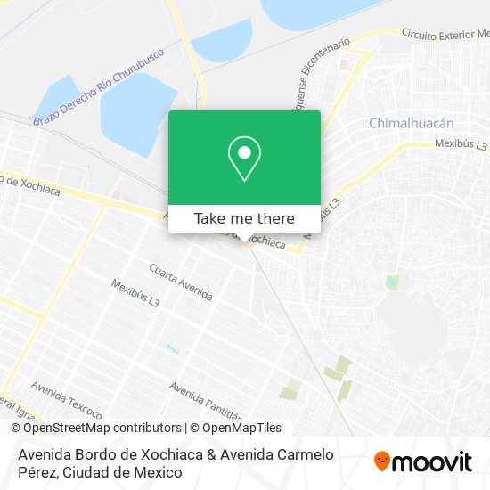 Avenida Bordo de Xochiaca & Avenida Carmelo Pérez map
