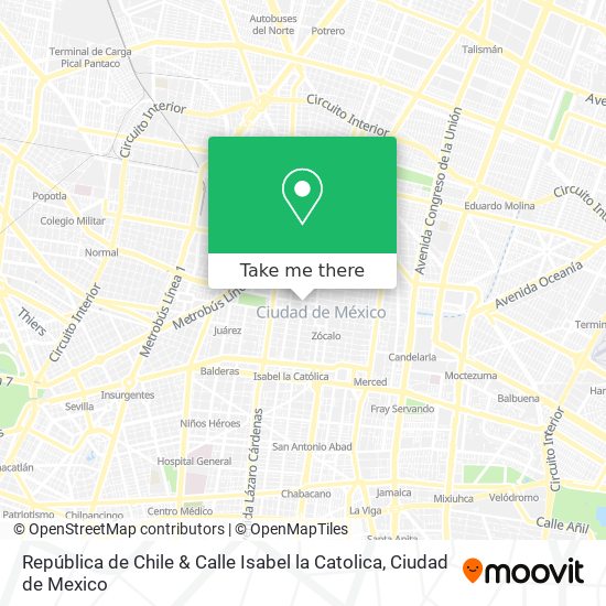 República de Chile & Calle Isabel la Catolica map