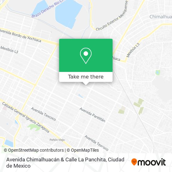 Avenida Chimalhuacán & Calle La Panchita map