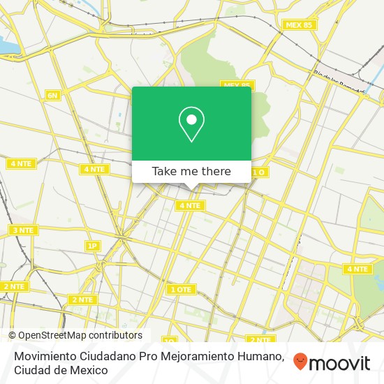 Mapa de Movimiento Ciudadano Pro Mejoramiento Humano