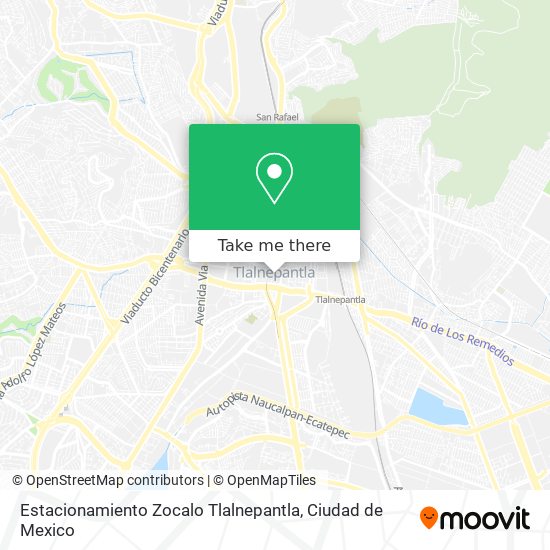 Mapa de Estacionamiento Zocalo Tlalnepantla