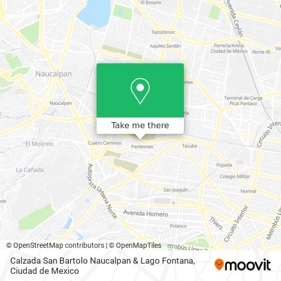 Mapa de Calzada San Bartolo Naucalpan & Lago Fontana