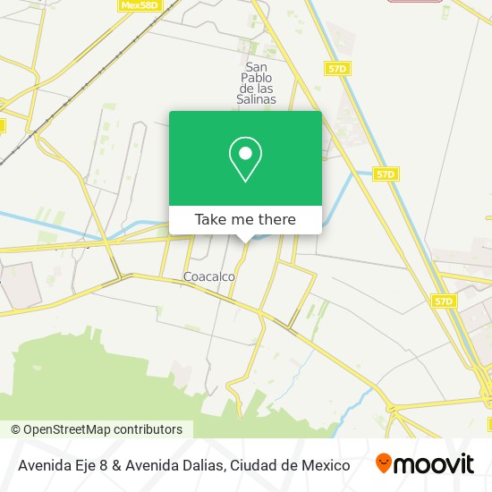 Mapa de Avenida Eje 8 & Avenida Dalias