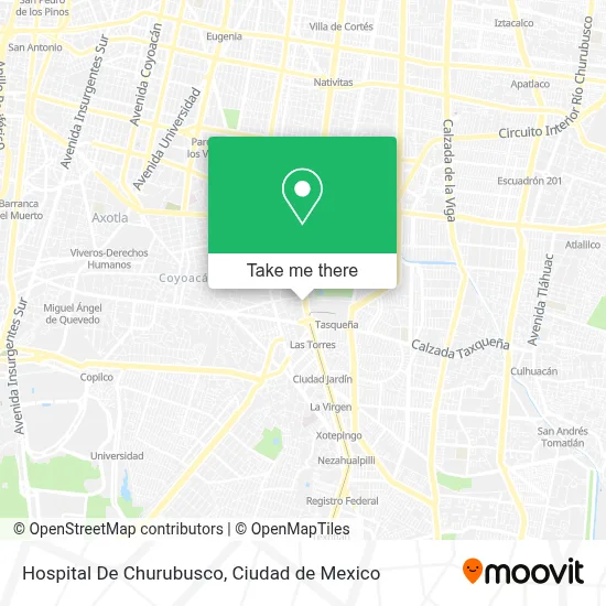 Hospital De Churubusco map