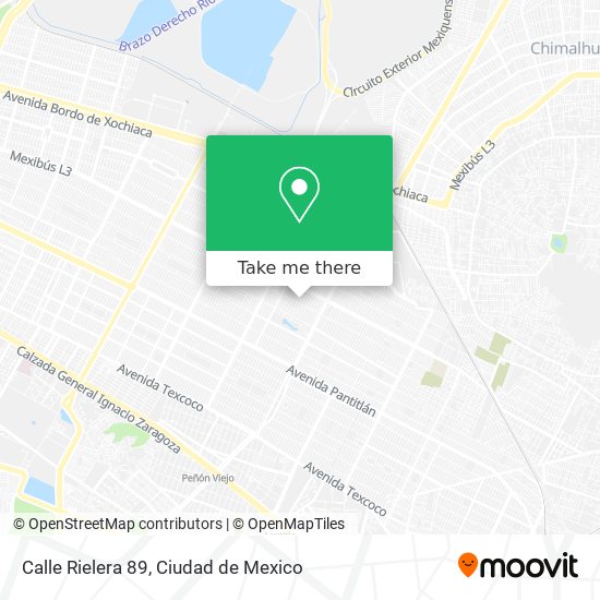 Mapa de Calle Rielera 89
