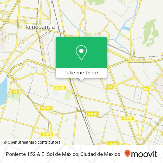 Poniente 152 & El Sol de México map