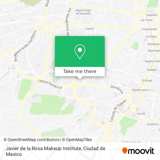 Javier de la Rosa Makeup Institute map